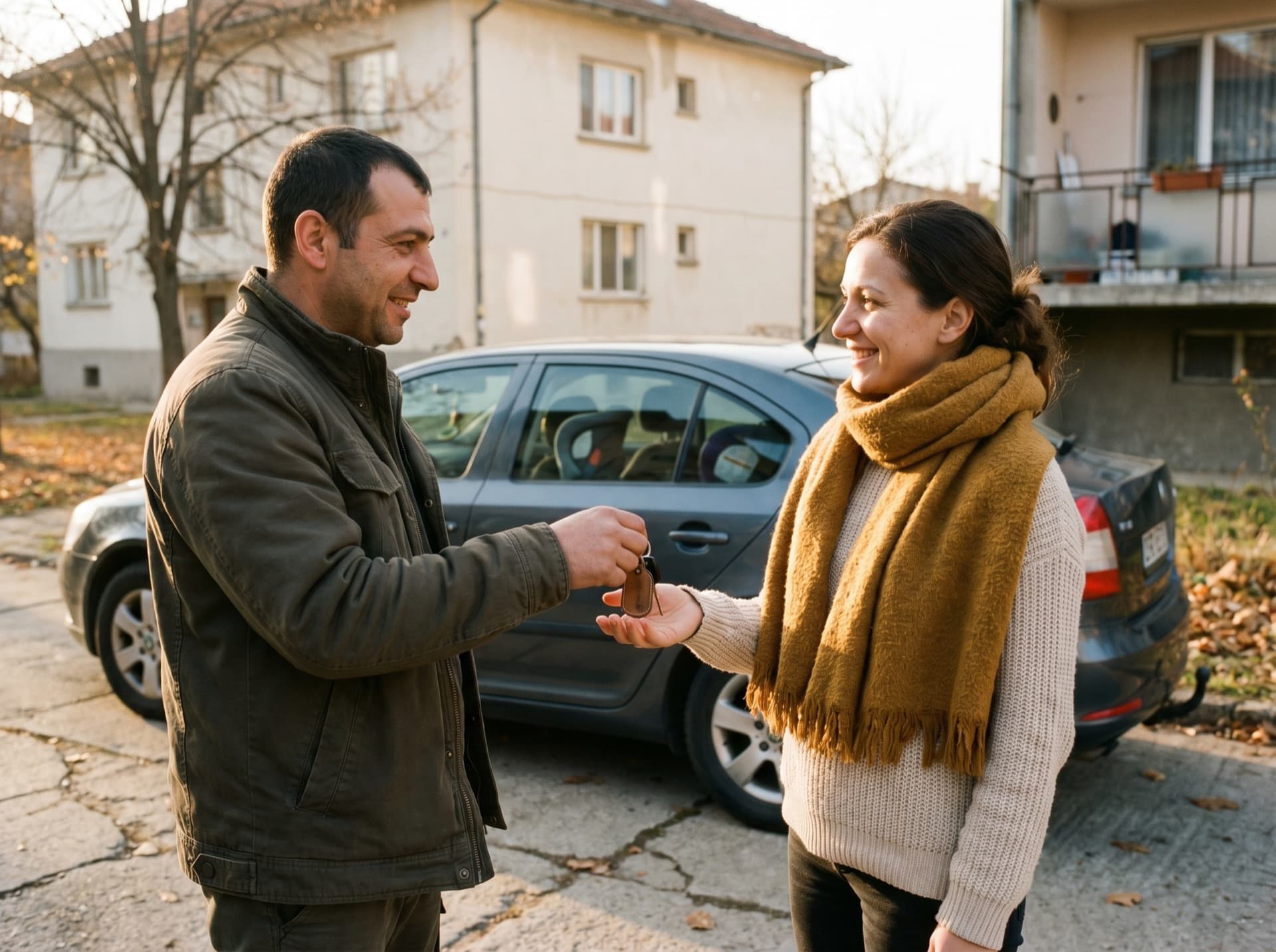 Семейство предава ключовете пред новата си кола